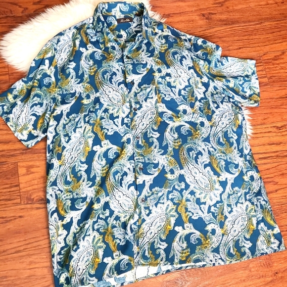 Tasso Elba Other - Mens Tasso Elba Button Front Casual Short Sleeved Mens Shirt